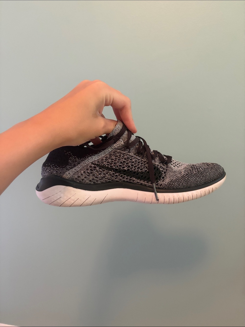Nike Flyknit Training Sneakers in Black, Gray and White - Picture 4 of 4